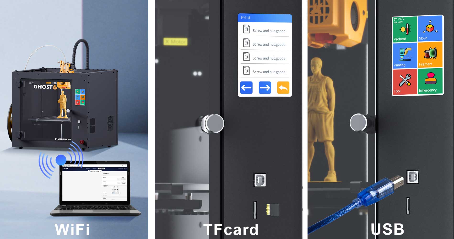 Multiple connection options. Easy and convenient